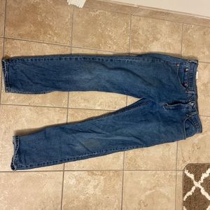 Levi 502 31 32 dark wash jeans